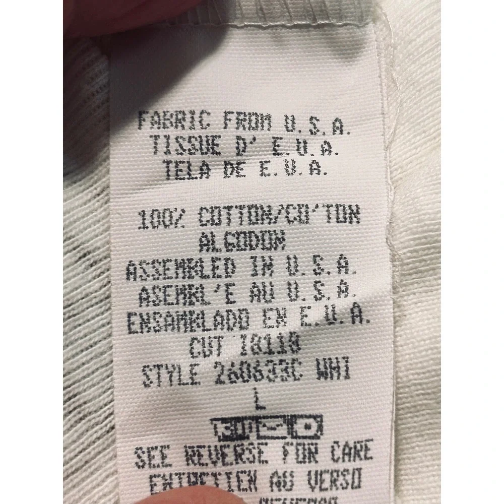 Carole Little Sport‎ Womens White Ribbed Long Sleeve USA Star Graphic Top Size L